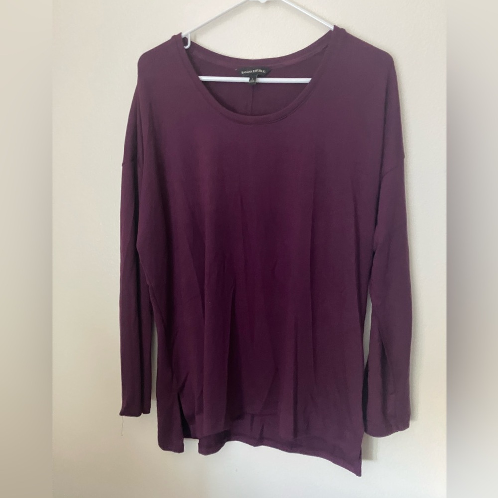 Banana Republic Merlot Luxspun Long Sleeve